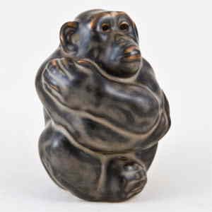 royal copenhagen knud kyhn ape figurine 20188 sung glaze